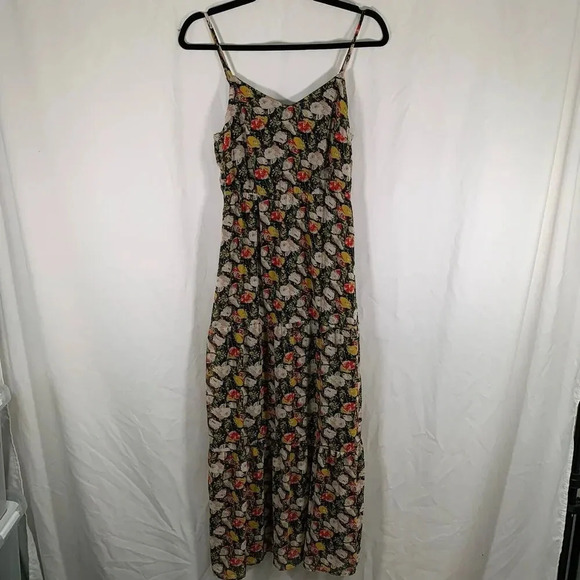 J. Crew Dresses & Skirts - J Crew Mercantile Maxi Dress Women's 00 Yellow Floral Tiered Sleeveless